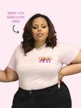 Load image into Gallery viewer, &quot;Strong Women Pray&quot; Pink T-Shirt
