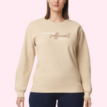 Load image into Gallery viewer, &quot;His Grace is Sufficient&quot; Beige &amp; Brown Pullover Sweatshirt
